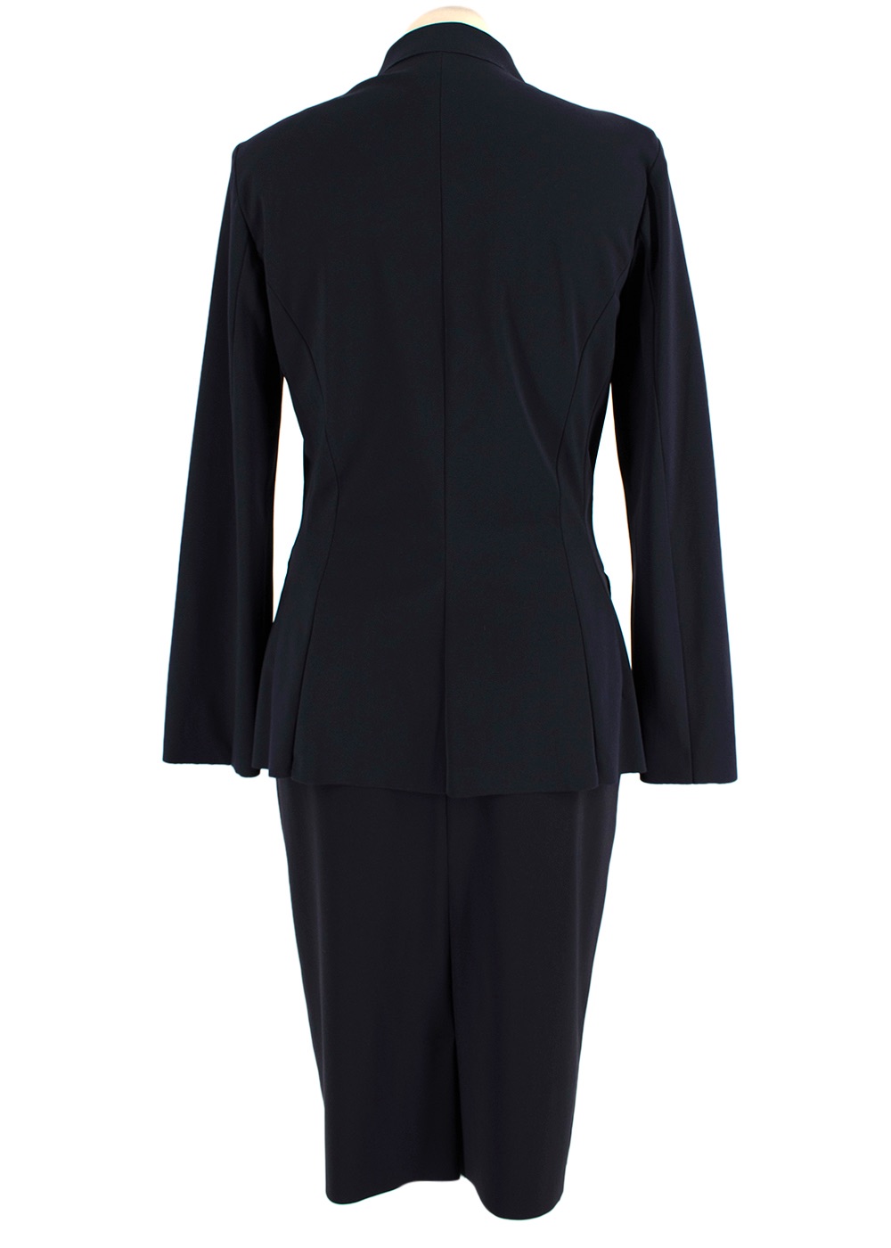 Irie Wash Navy Tailored Skirt Suit Size S Navy Blue synthetic