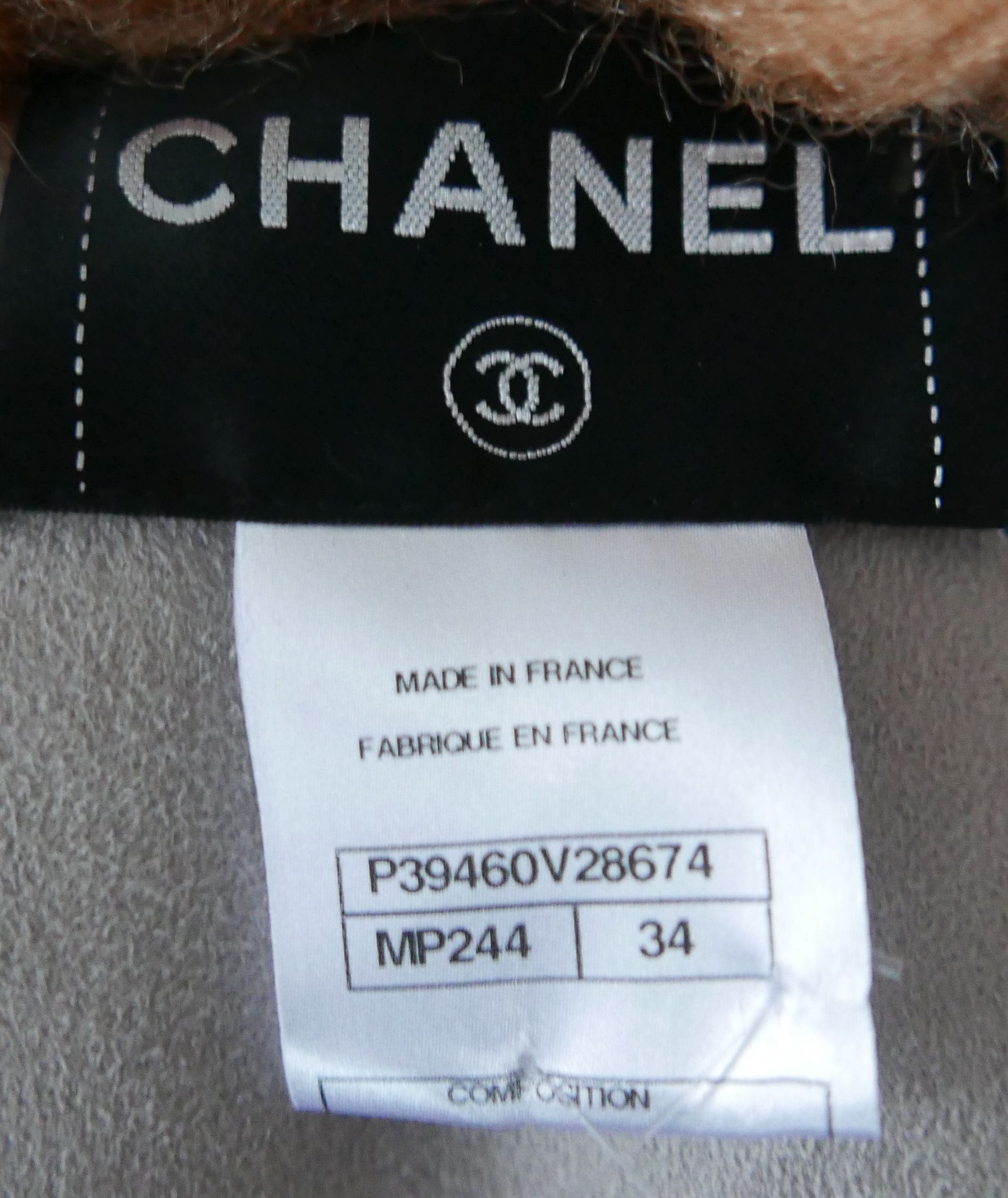 Chanel multicolour faux-fur yeti coat Size S Brown faux fur