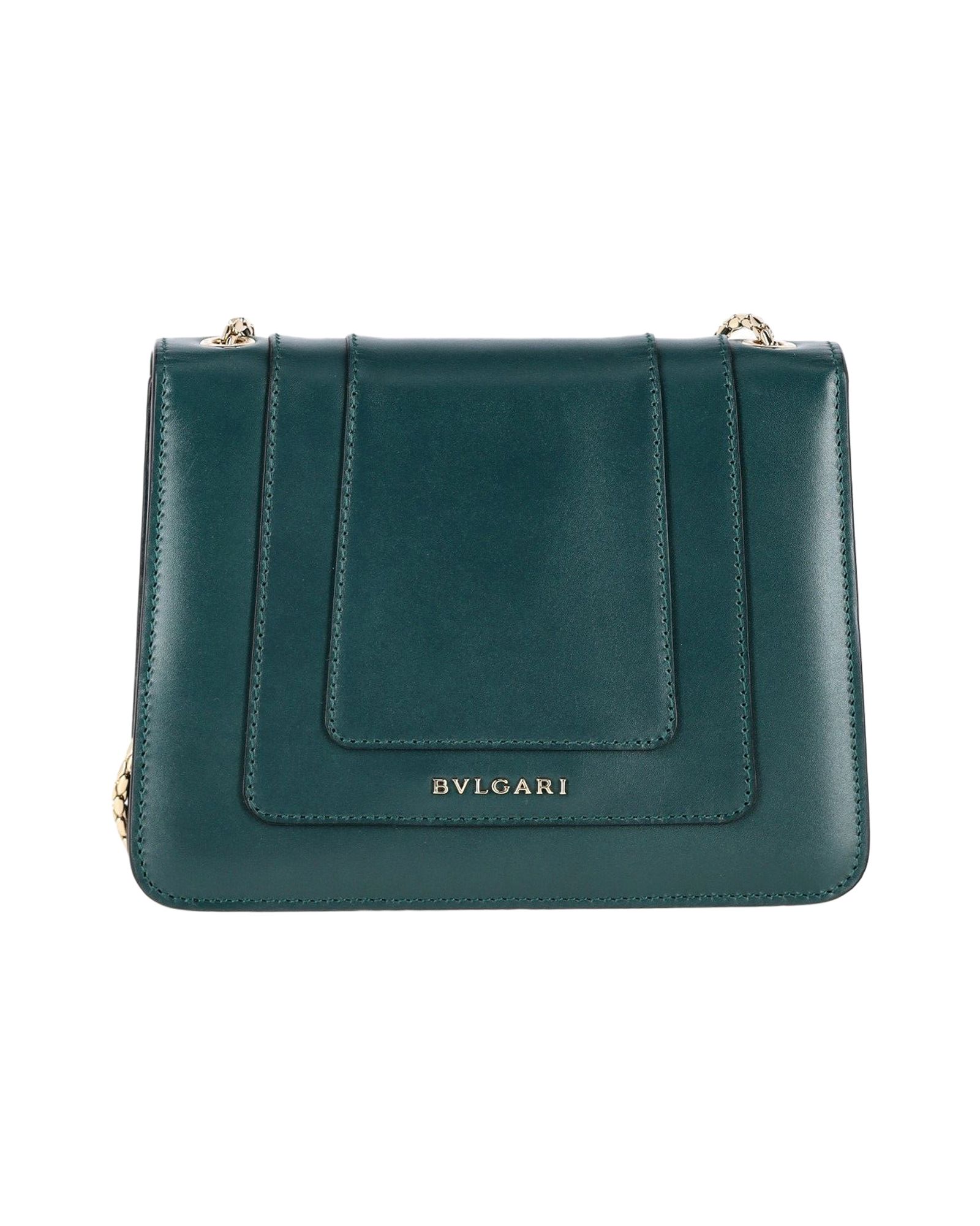 Preowned Bvlgari Emerald Green Serpenti Forever Small Crossbody Bag leather