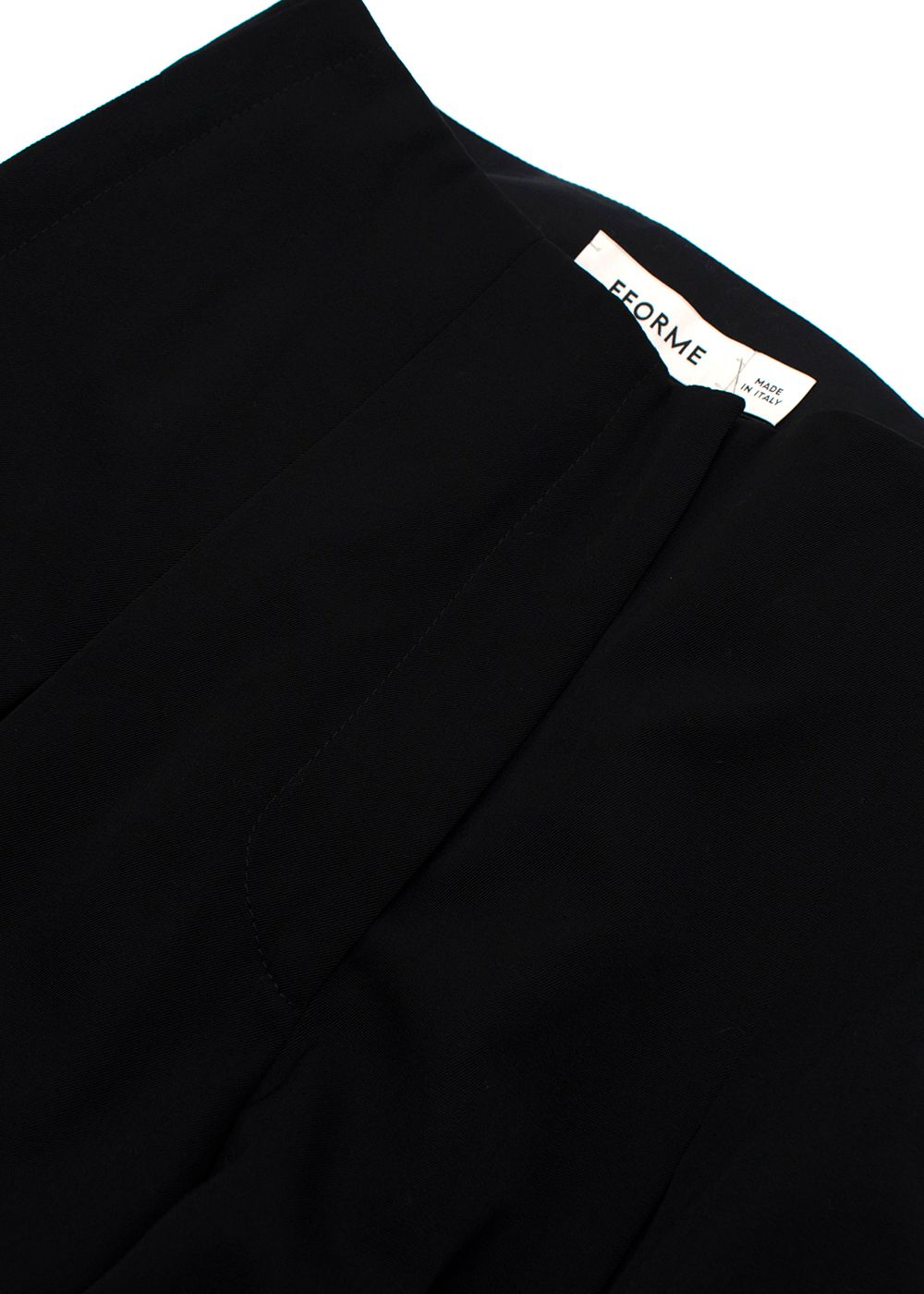 FFORME Black Faye High Waisted Wool Trousers Size S