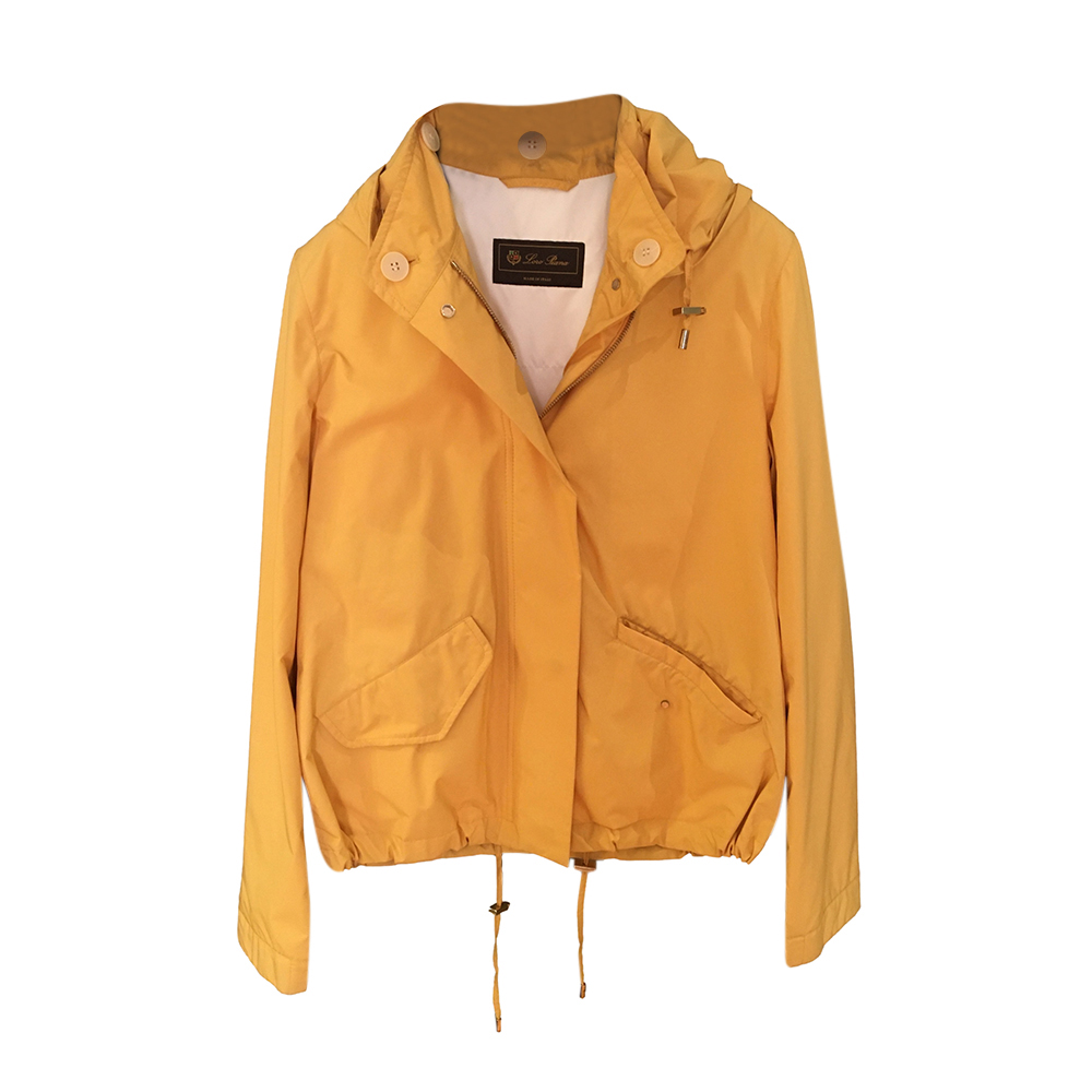 Preowned Loro Piana Yellow Hooded Rain Jacket Size XS stormsystem