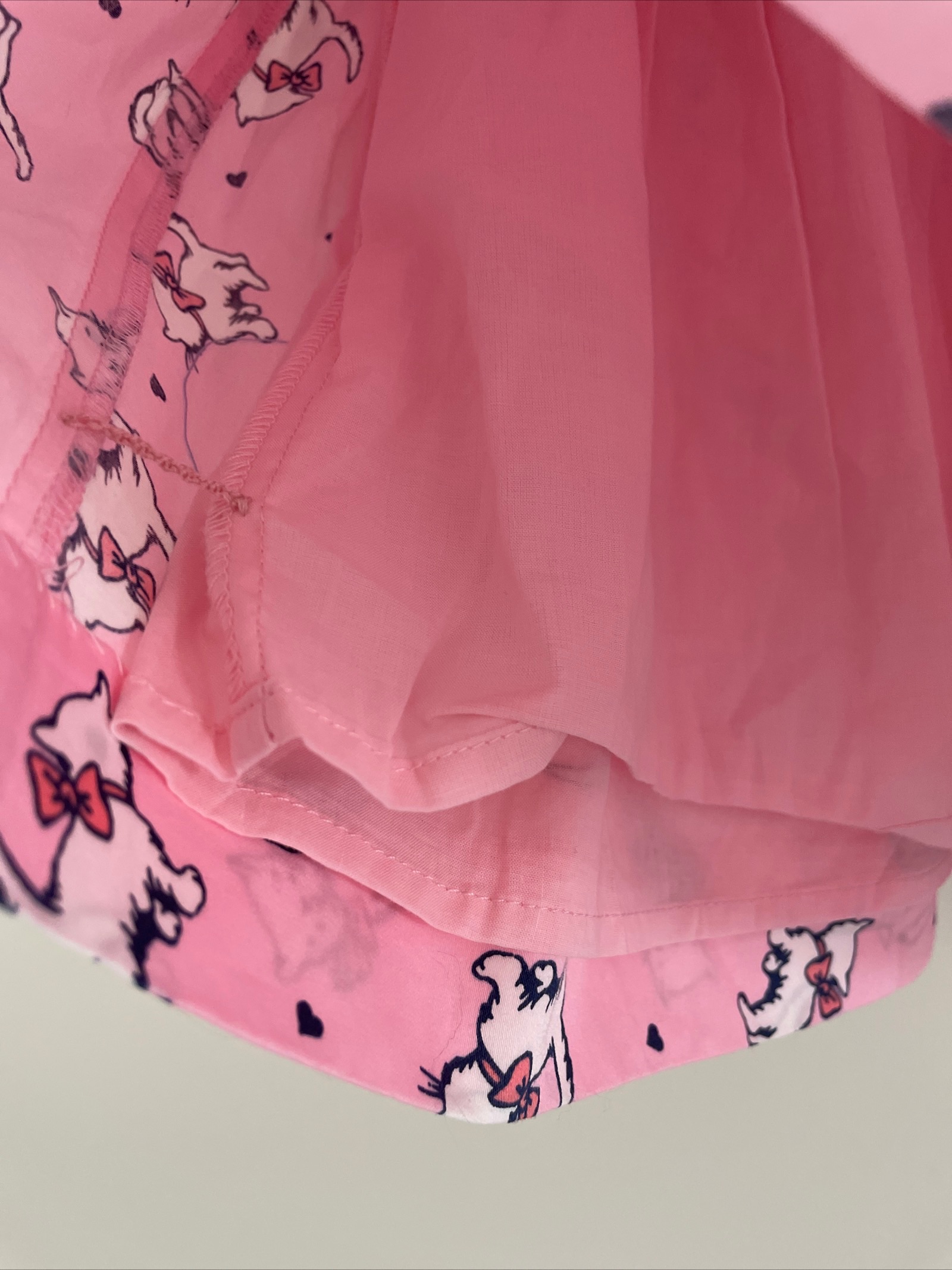 Boys Rachel Riley Pink Kitten Printed Cotton Dress Size 12-18 Months