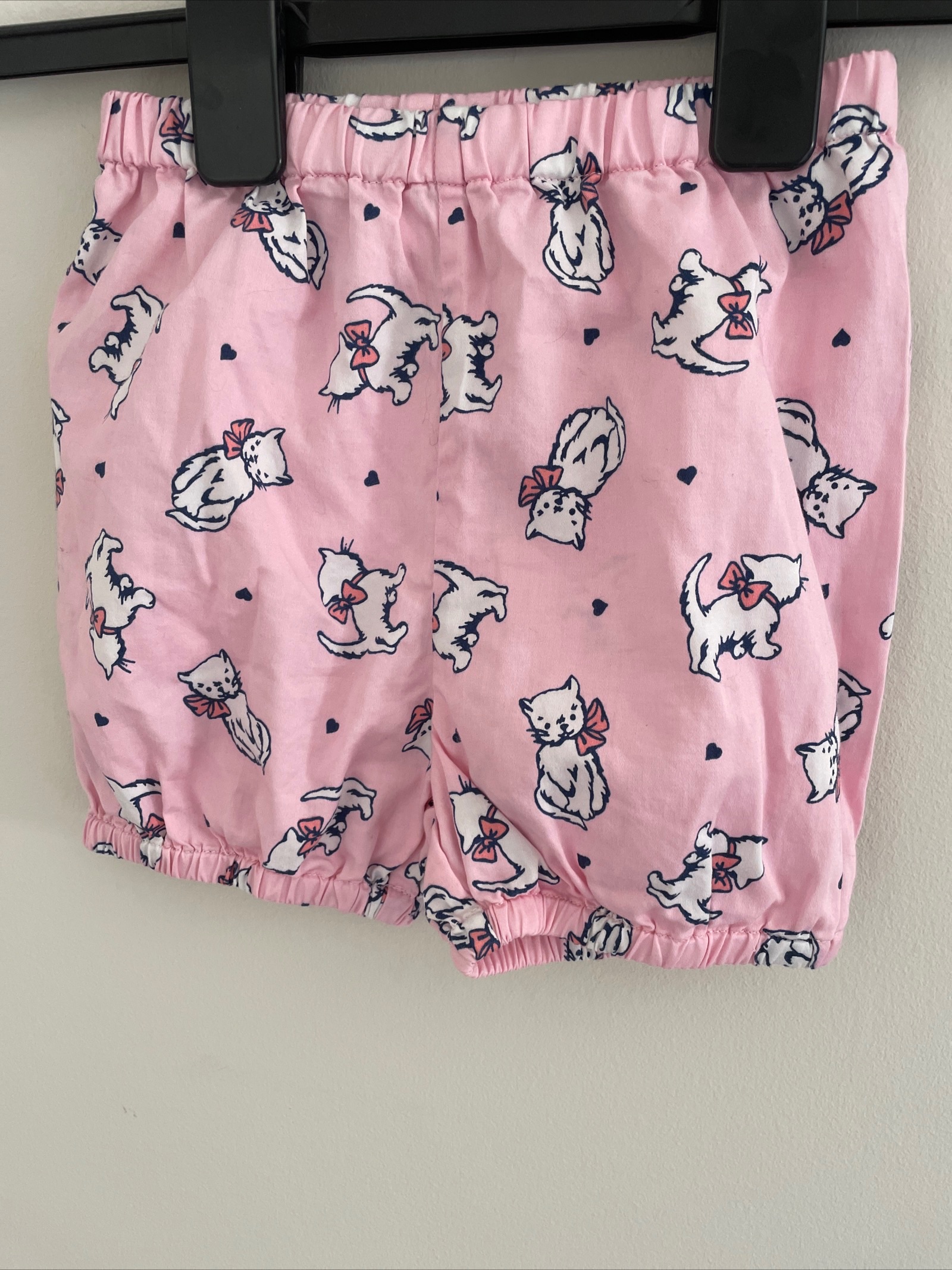 Boys Rachel Riley Pink Kitten Printed Cotton Dress Size 12-18 Months