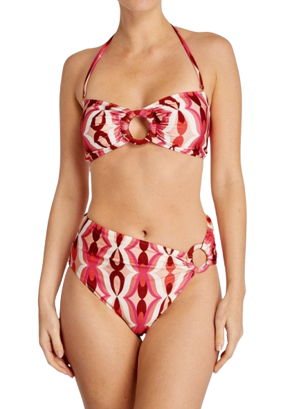 PatBo Flaman Twist Mid Rise Bikini Size L pinks polyamide/elastane