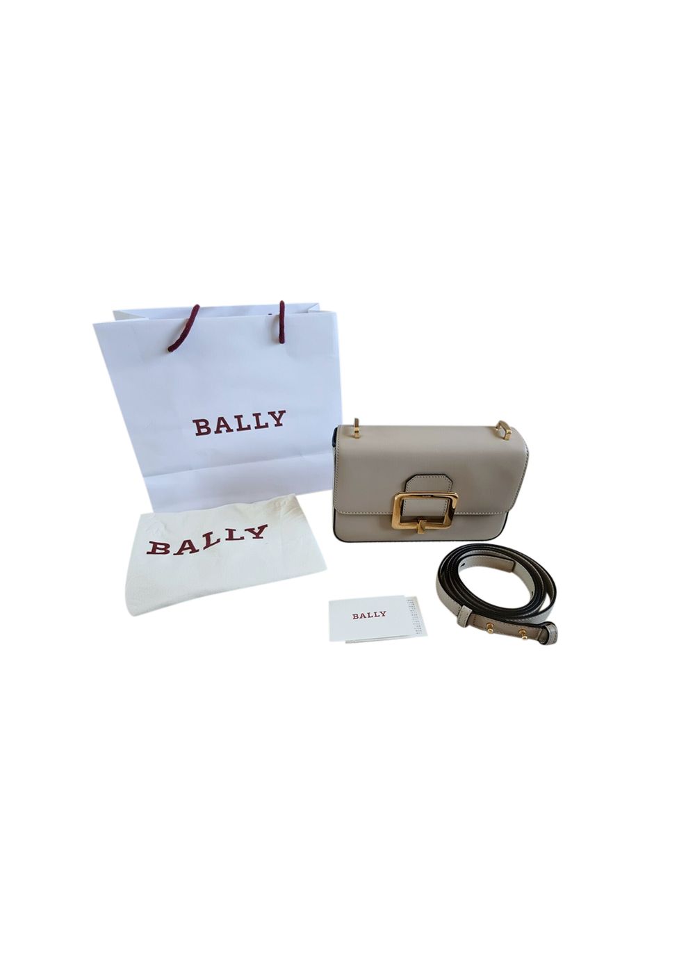 Bally Grey leather Janelle bag cement grey