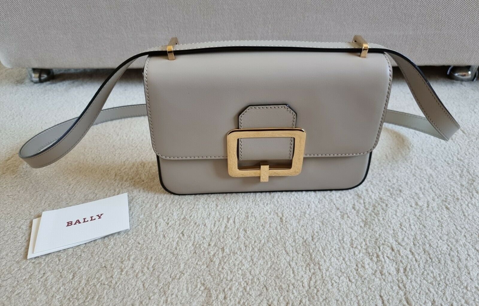 Bally Grey leather Janelle bag cement grey