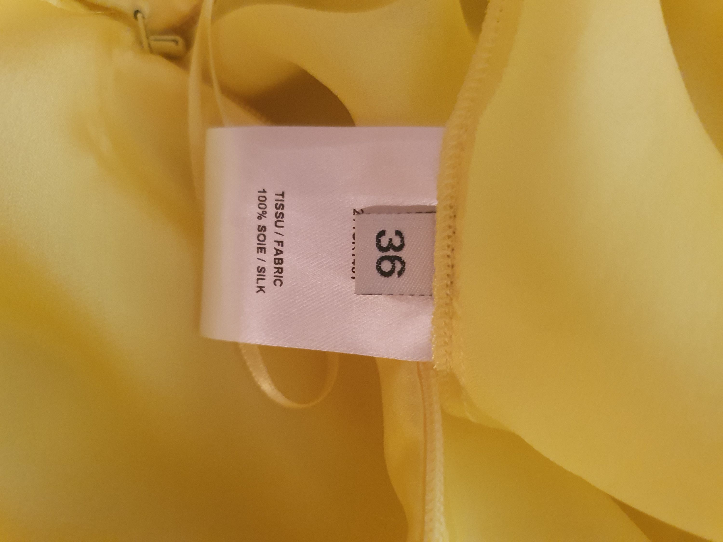 Preowned Alexandre Vauthier Yellow Ruffled Asymmetric Skirt Size S silk