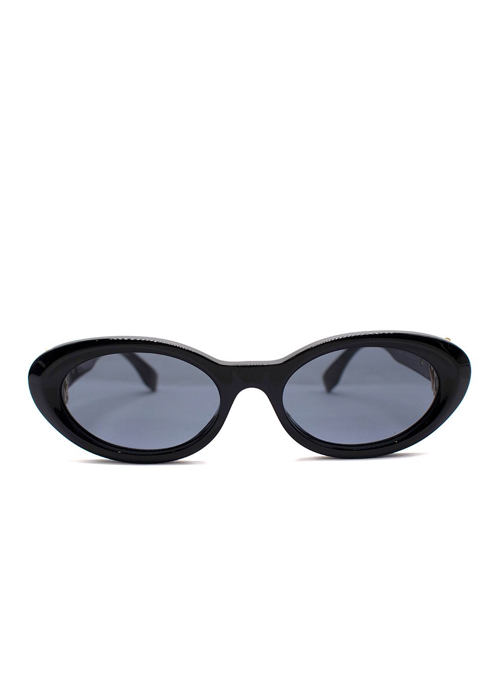 Fendi Black FF Diamond Oval Sunglasses acetate