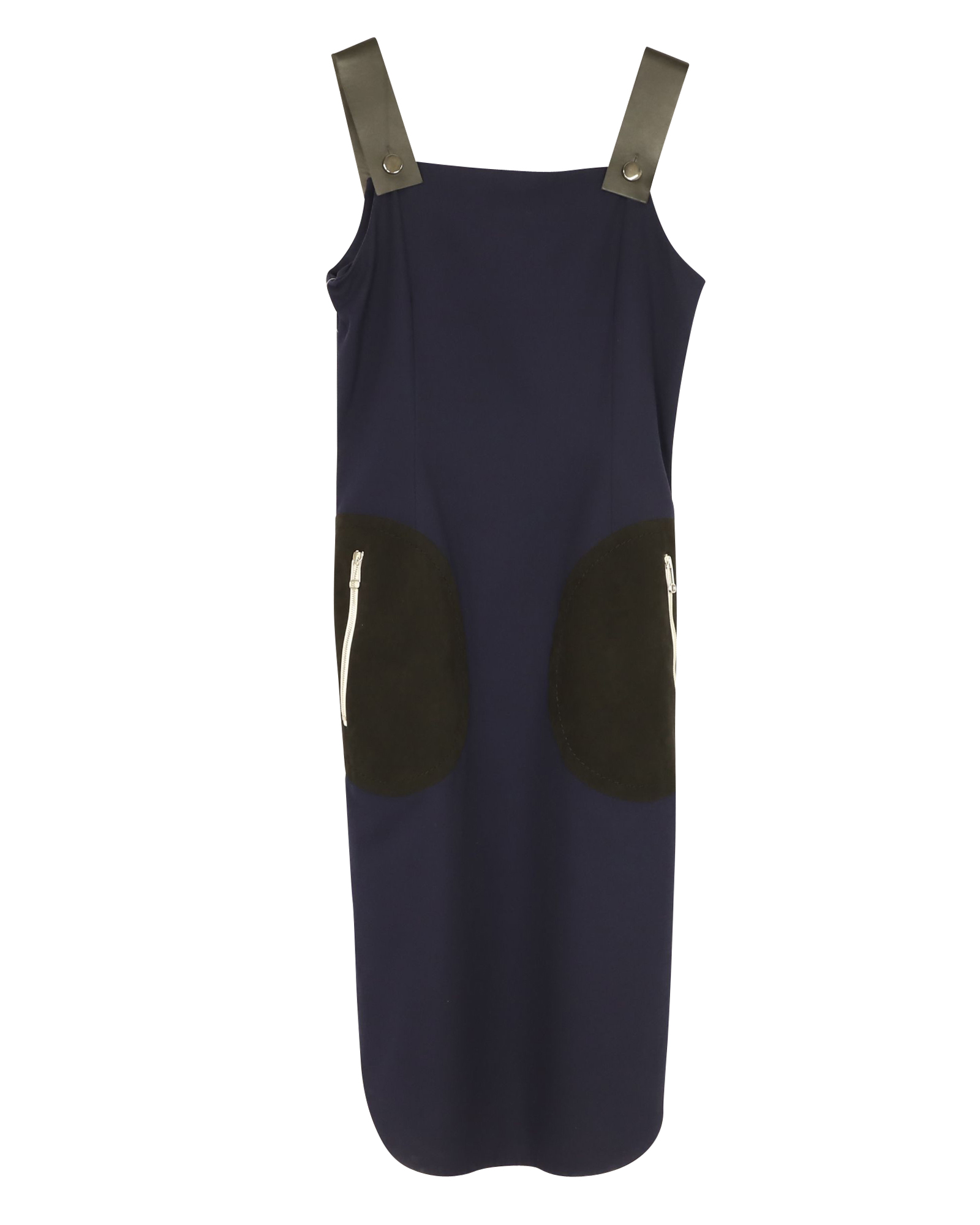 Sportmax Navy  black cotton tabard dress Size L navy blue