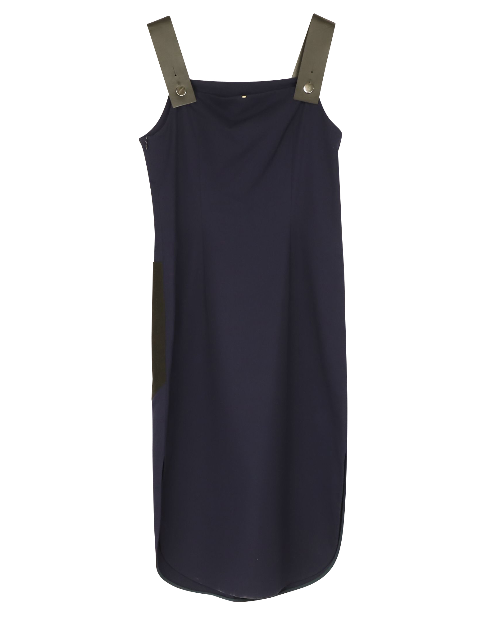 Sportmax Navy  black cotton tabard dress Size L navy blue