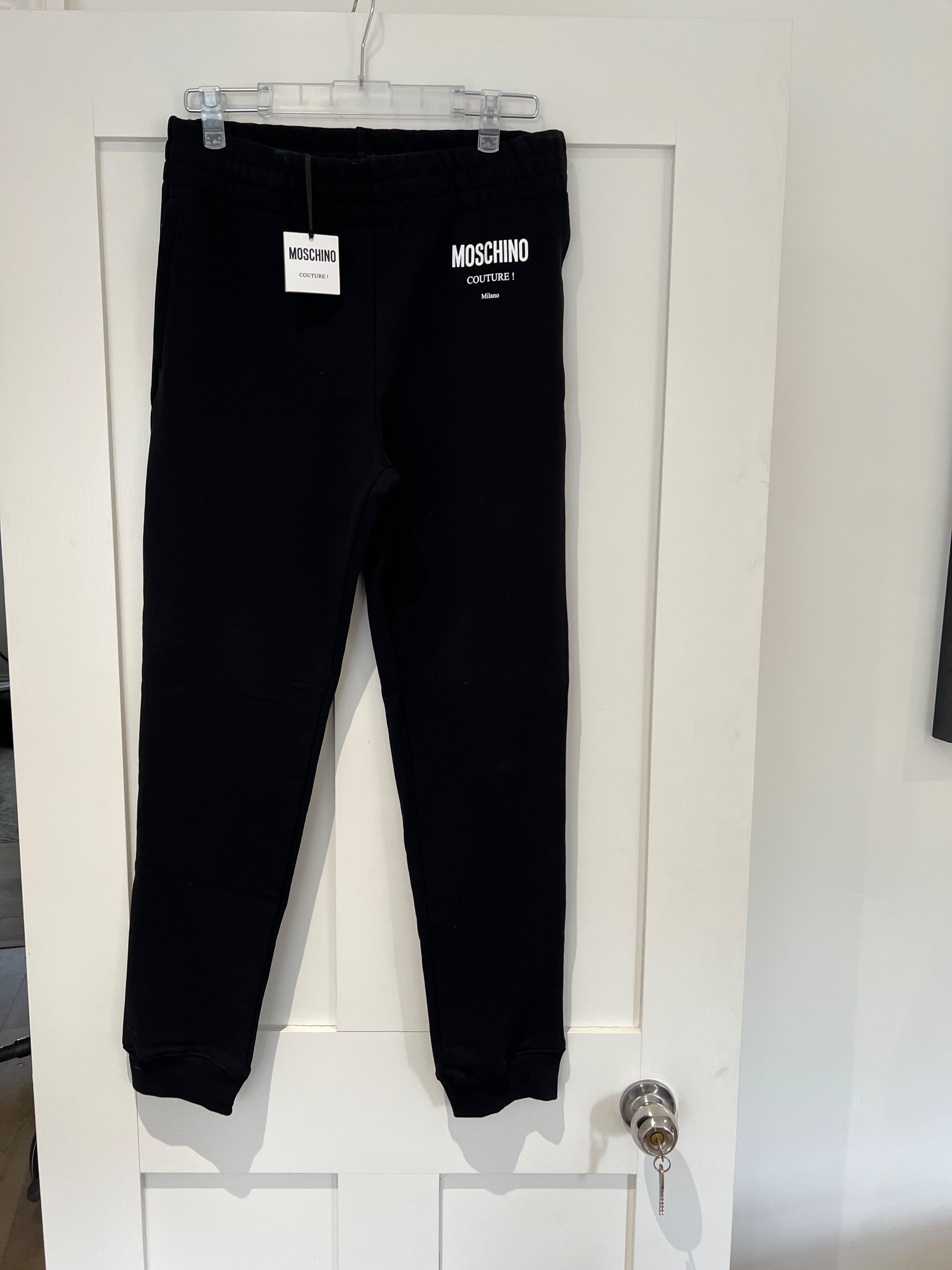 Moschino Couture Black Joggers Size M cotton