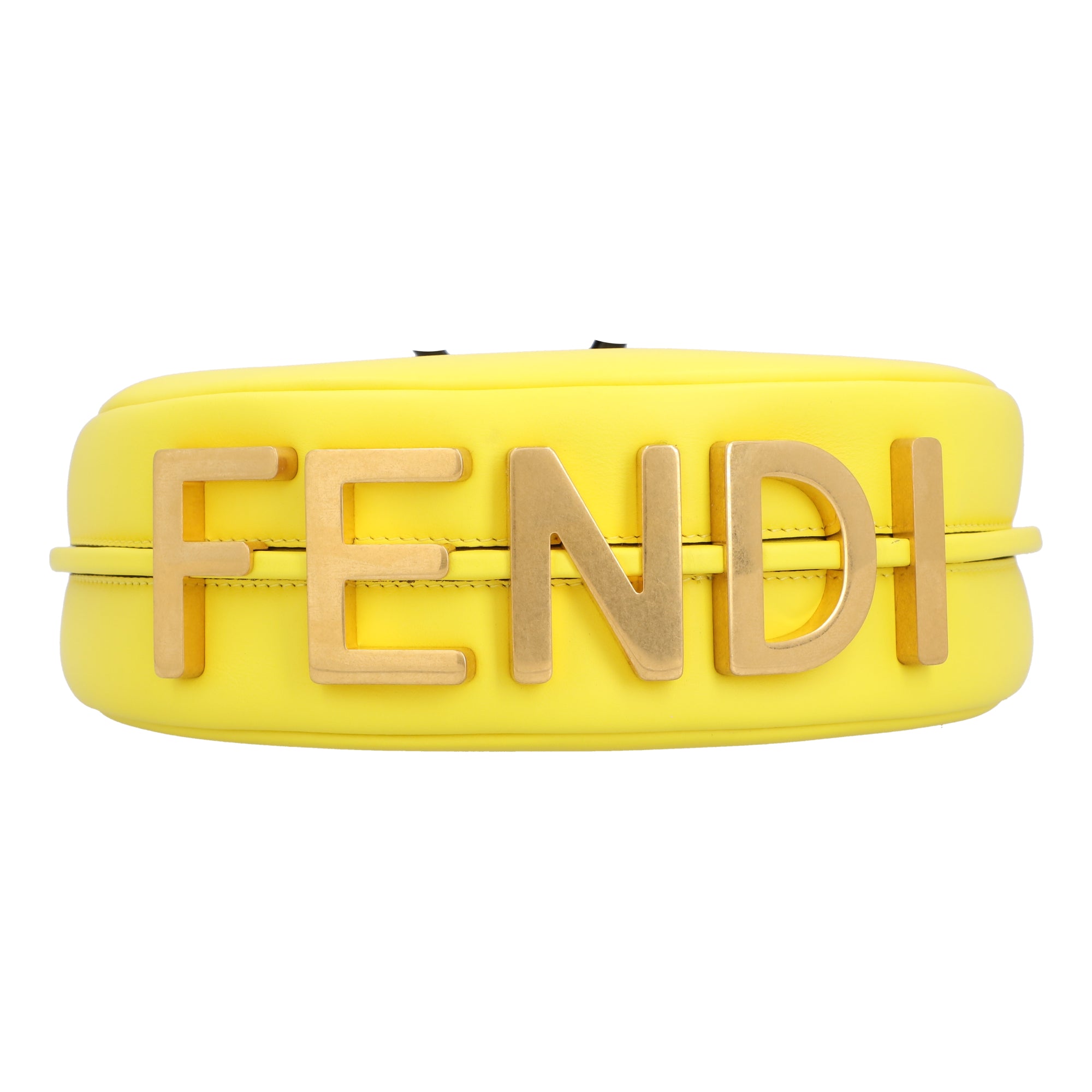 Fendi Yellow Mini Fendigraphy Shoulder Bag yellow | yellow leather