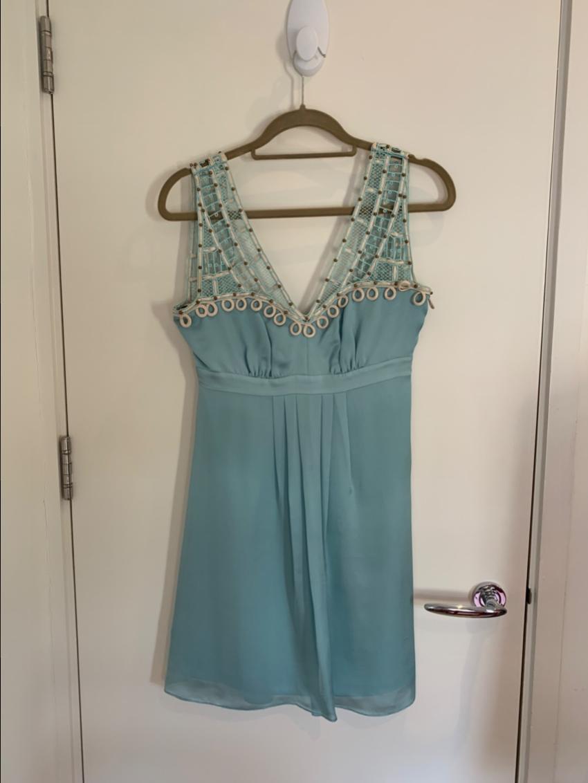 Preowned Temperley London Silk Dress Green