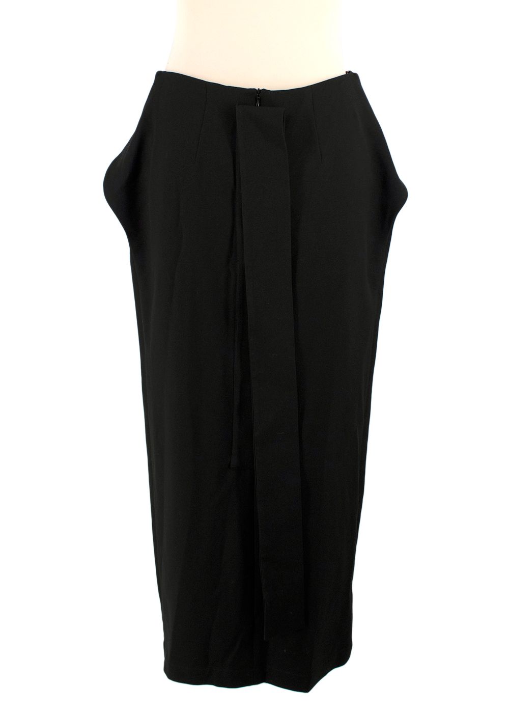 Materiel Tibilisi Matériel Black Crepe Button-detail Skirt Size S polyester