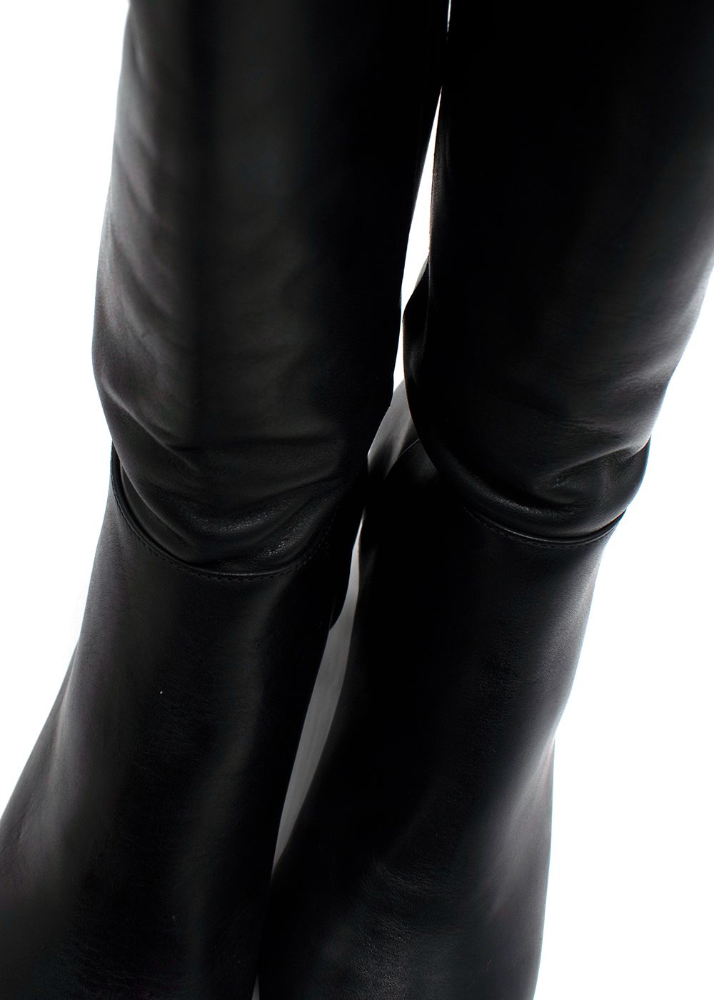 Reformation Black  Leather Knee High Boots Size 405