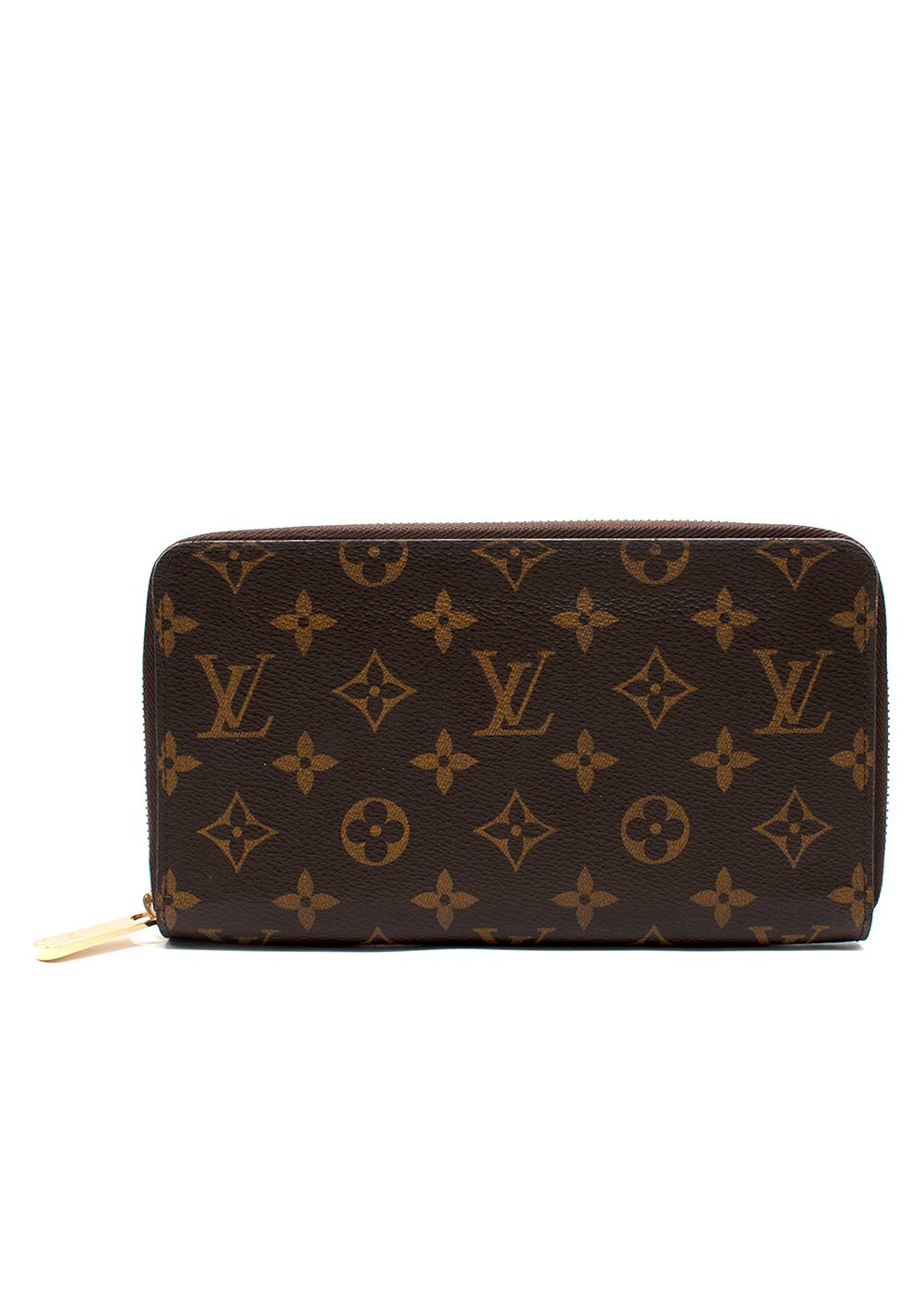 Louis Vuitton Monogram Zippy Wallet brown coated canvas/leather trim