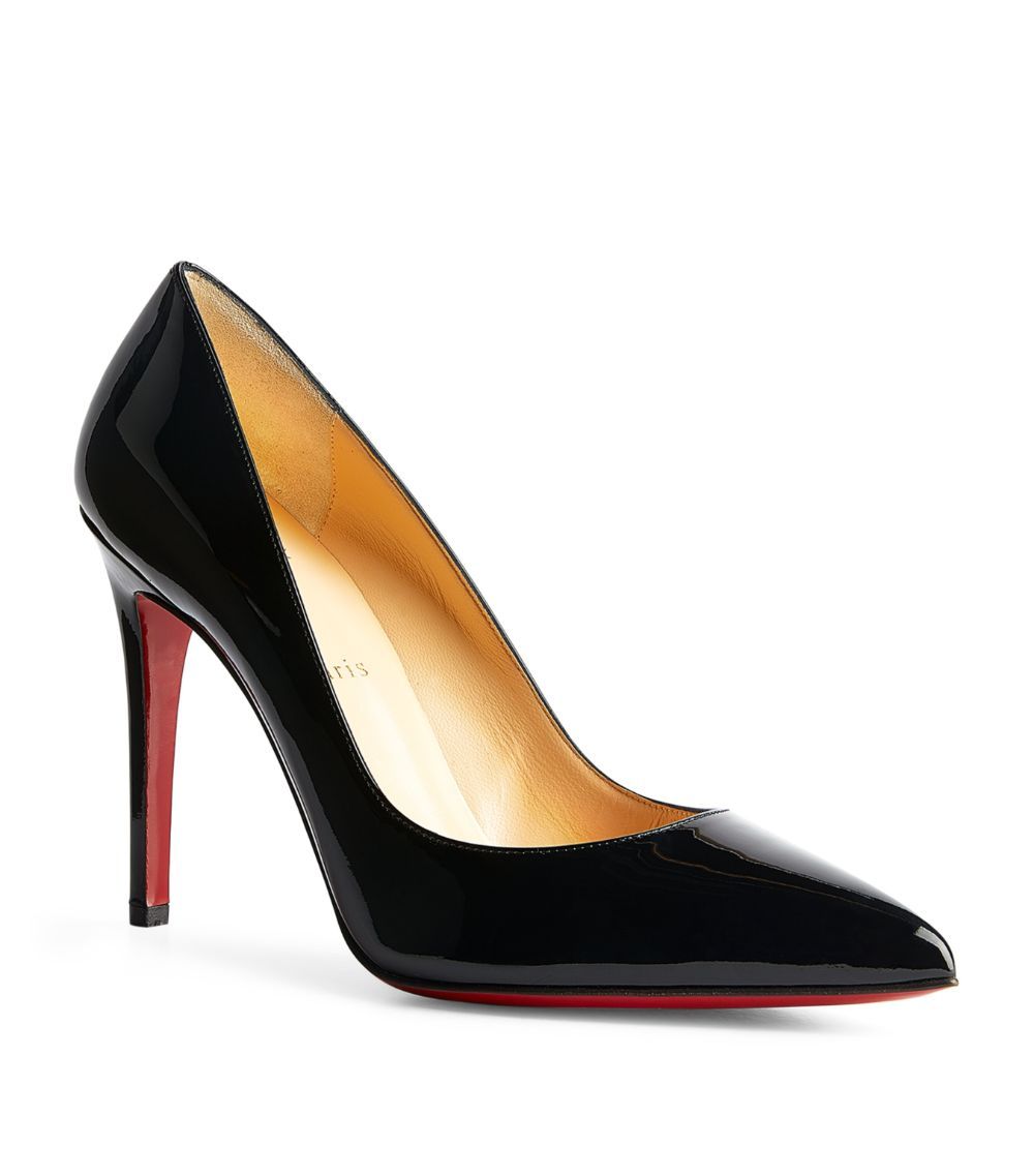 Christian Louboutin Black Patent Pigalle 100 Pumps - Size 34 Size 35 Black/Red leather