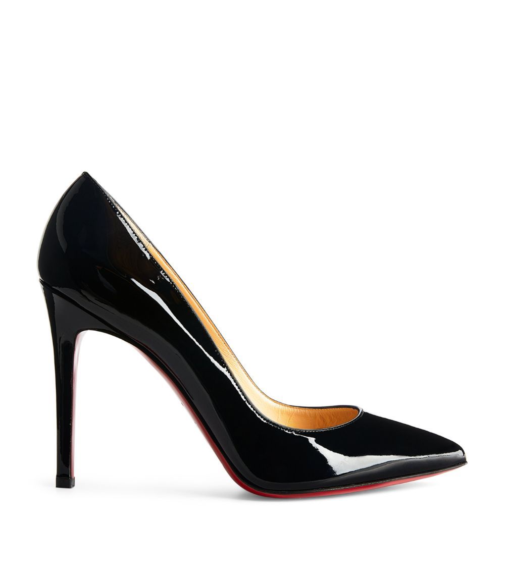 Christian Louboutin Black Patent Pigalle 100 Pumps - Size 34 Size 35 Black/Red leather