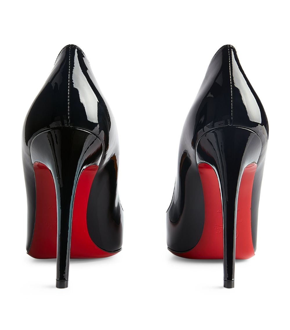 Christian Louboutin Black Patent Pigalle 100 Pumps - Size 34 Size 35 Black/Red leather