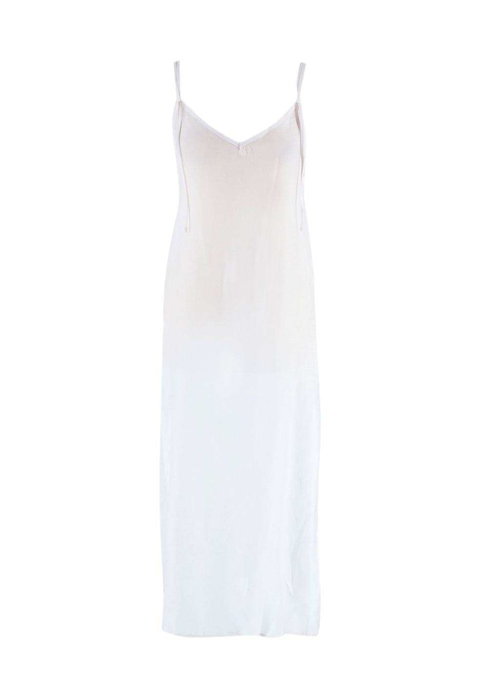 The Frankie Shop Madeline Sheer Voile Midi Dress Size XS White lyocell/polyester