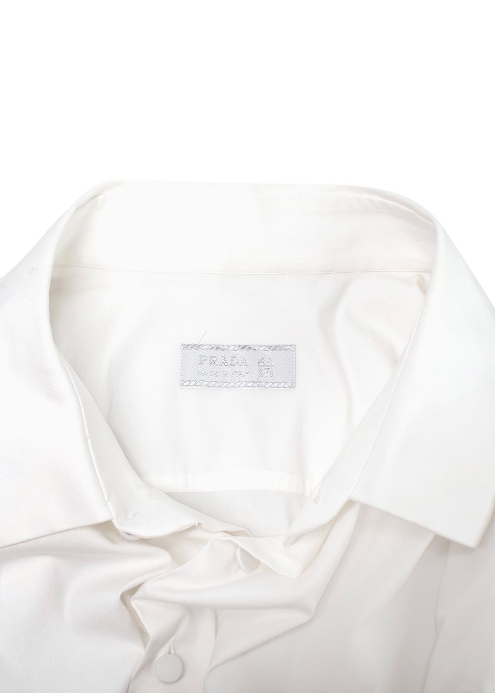 Men's Prada White Classic Dress Shirt Size 175 cotton