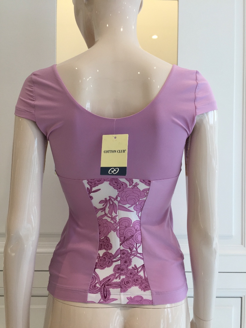 Cotton Club Lavender Square Neck Top Size S Purple