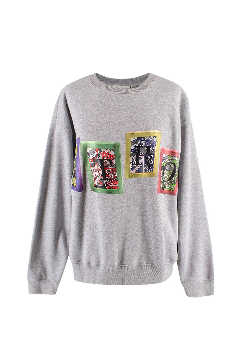 Etro Grey Comic Print Sweatshirt Size L cotton