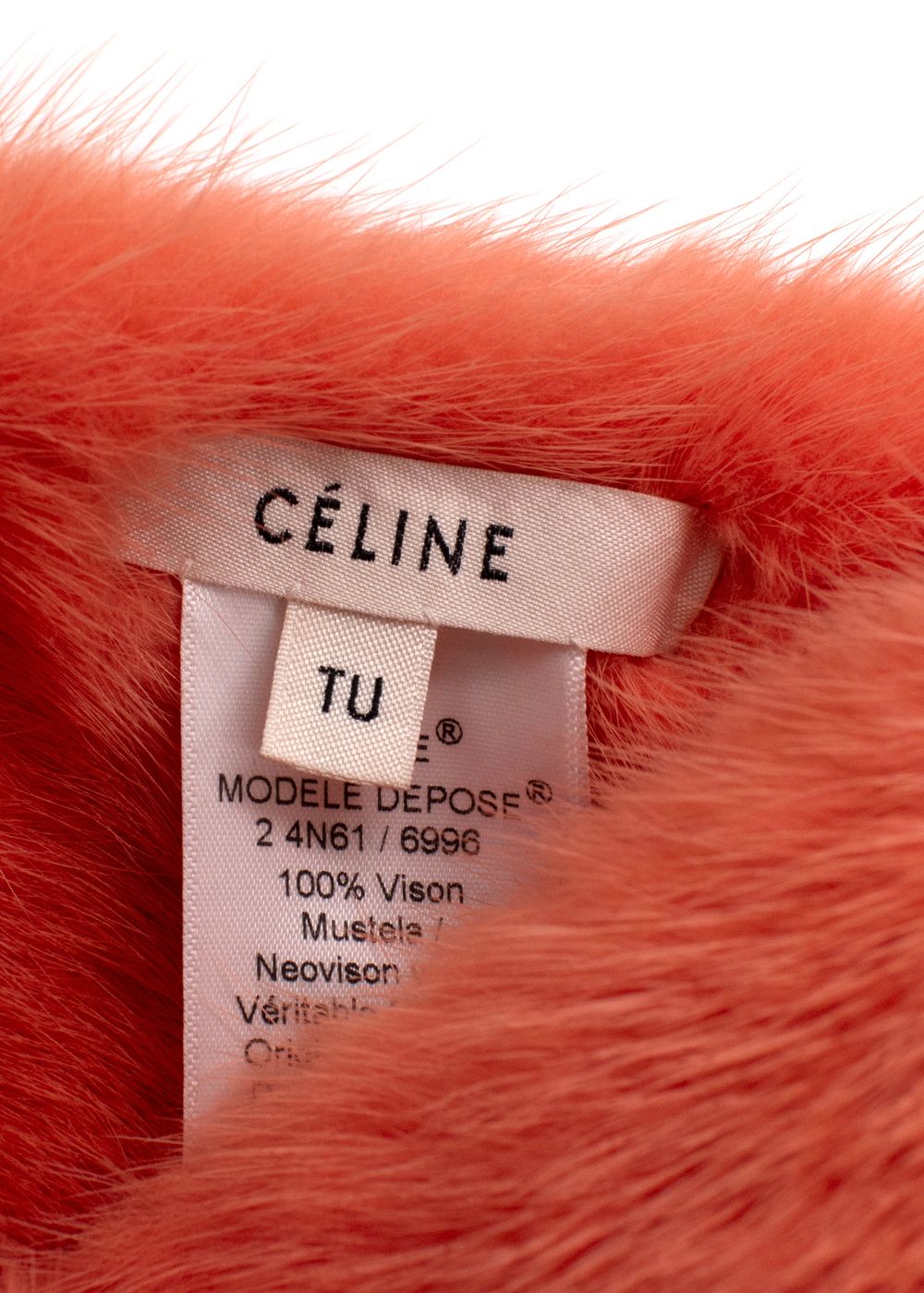 Celine Orange Mink Stole mink fur