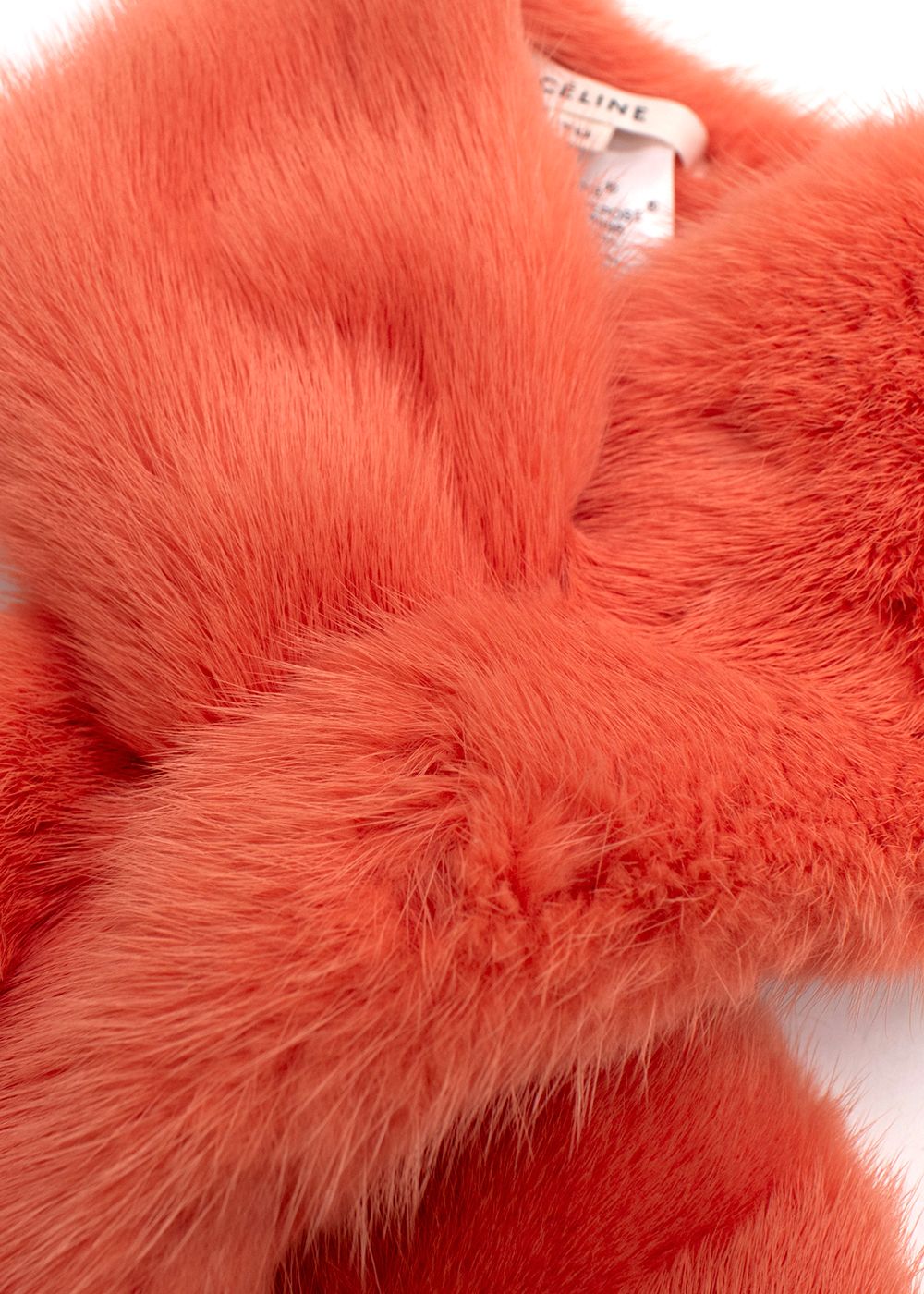 Celine Orange Mink Stole mink fur