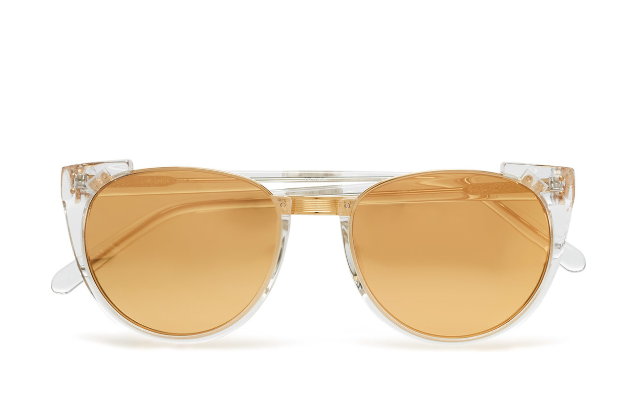 Linda Farrow Mirrored Acetate Sunglasses Gold acetate/titanium