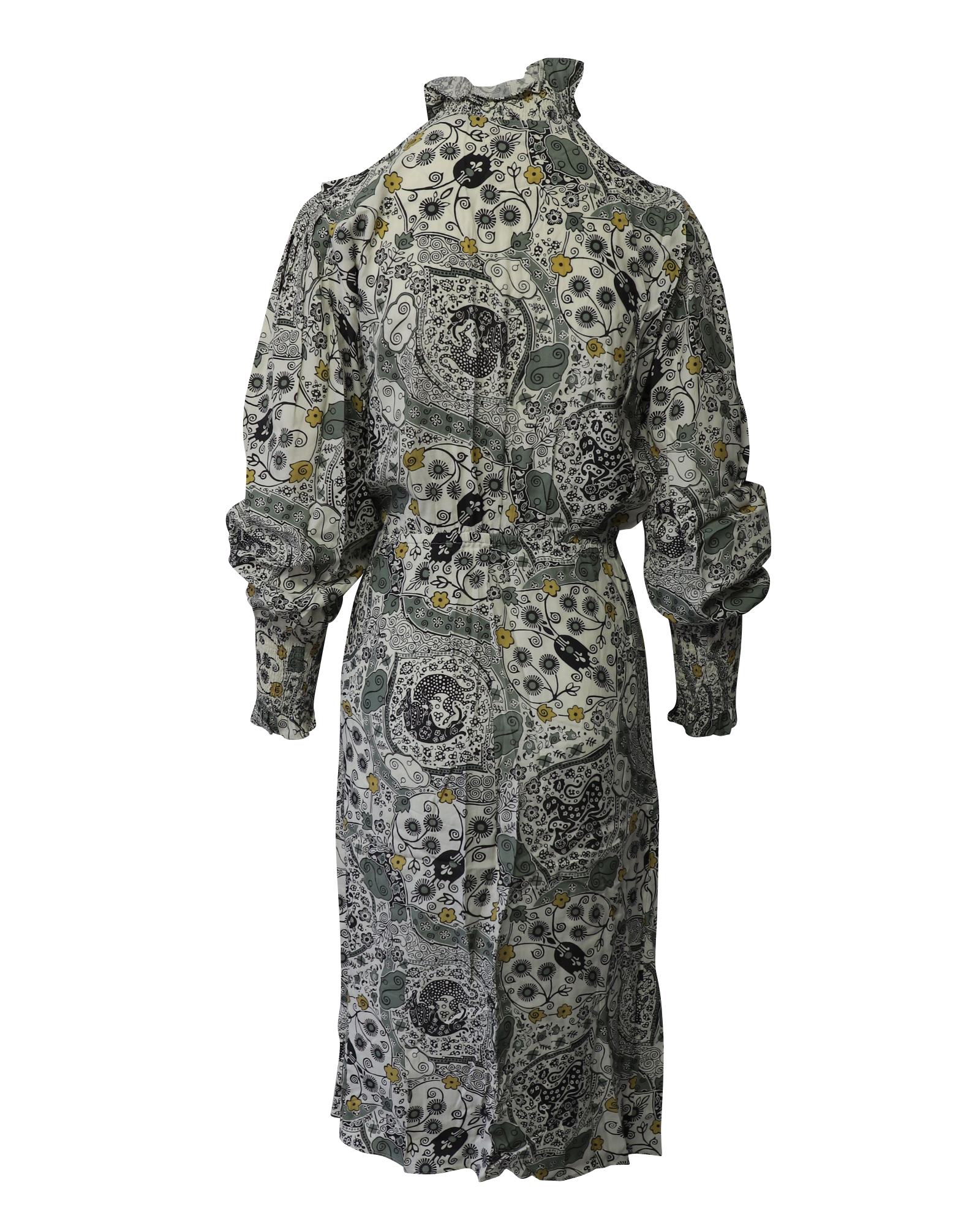 Preowned Isabel Marant Etoile floral paisley print high neck dress Size XS multicolor viscose