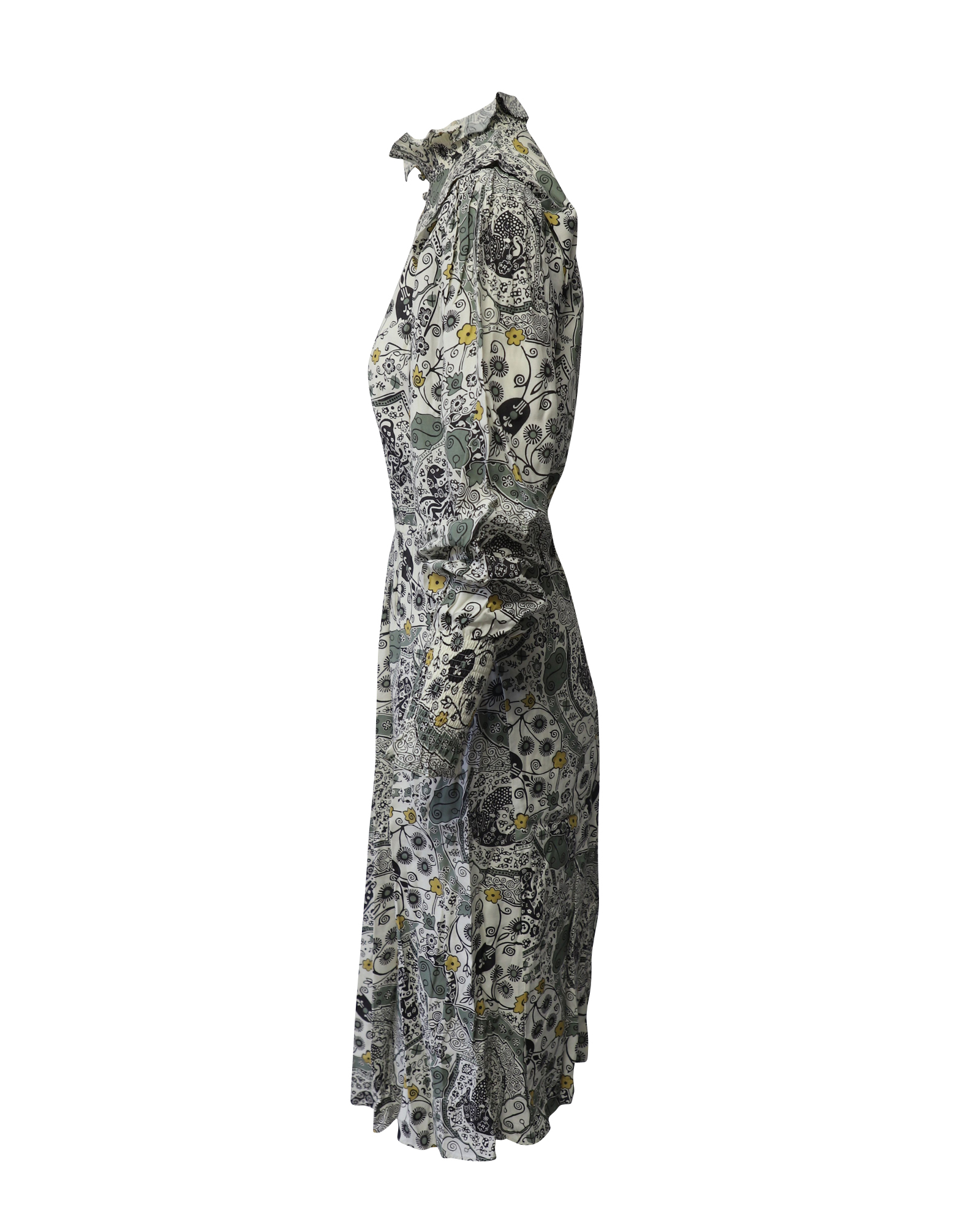 Preowned Isabel Marant Etoile floral paisley print high neck dress Size XS multicolor viscose