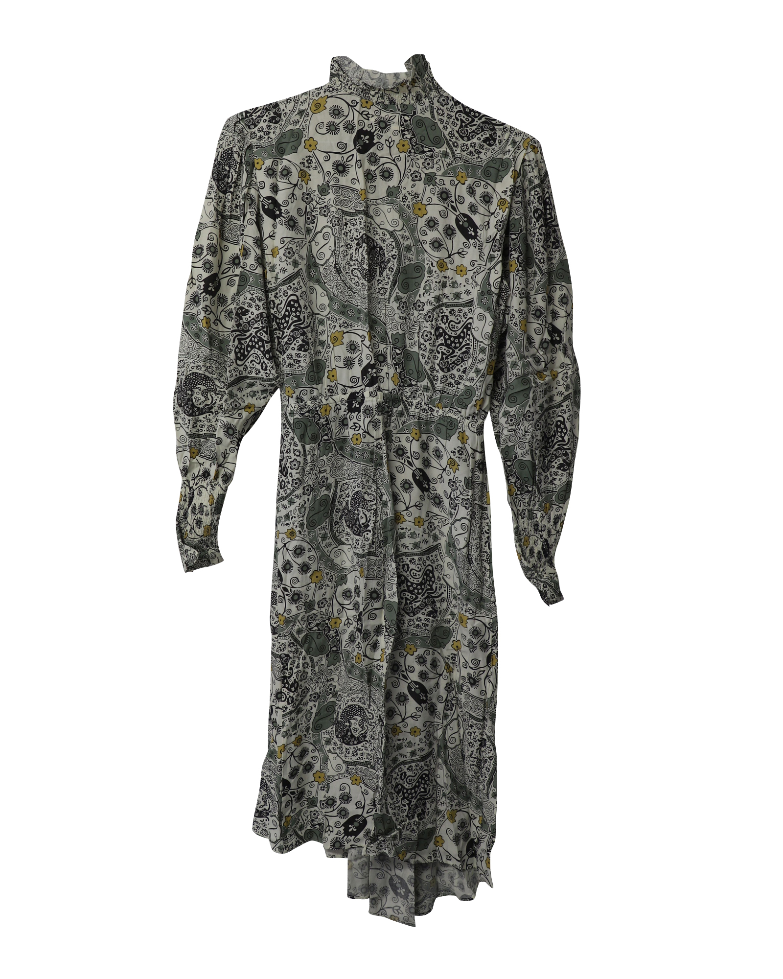 Preowned Isabel Marant Etoile floral paisley print high neck dress Size XS multicolor viscose