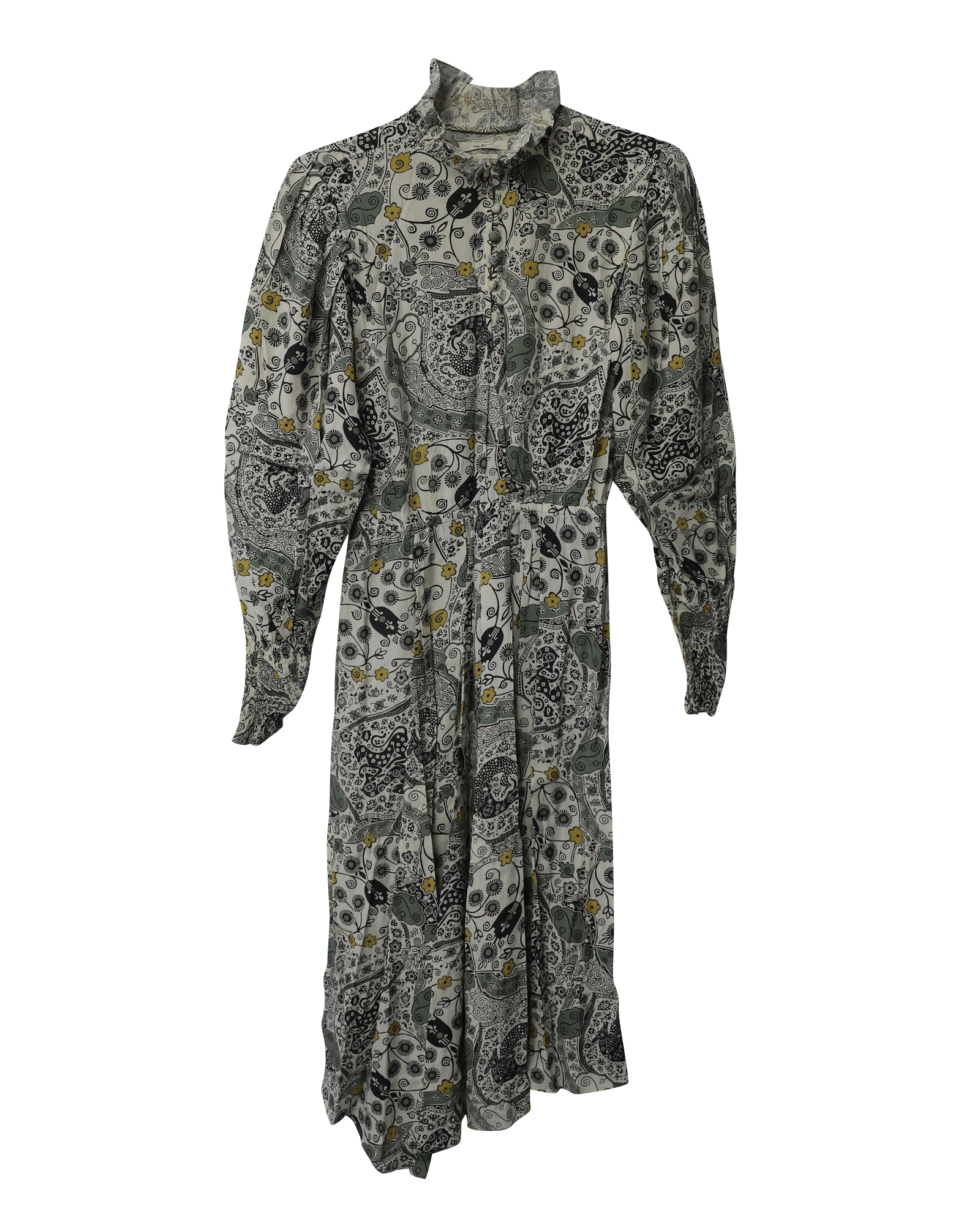 Preowned Isabel Marant Etoile floral paisley print high neck dress Size XS multicolor viscose