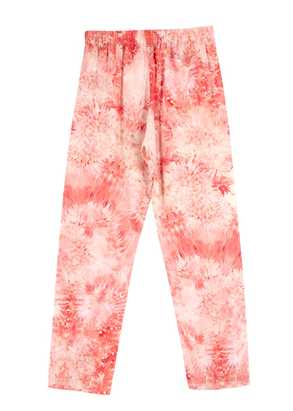 Alexander McQueen Coral Silk Pyjama Set Size S Red Cream