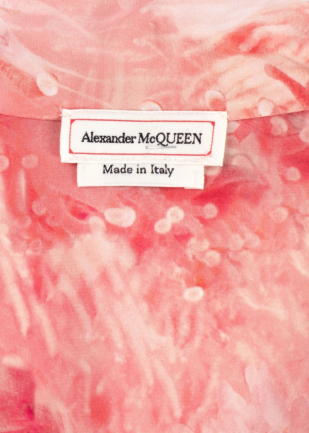 Alexander McQueen Coral Silk Pyjama Set Size S Red Cream