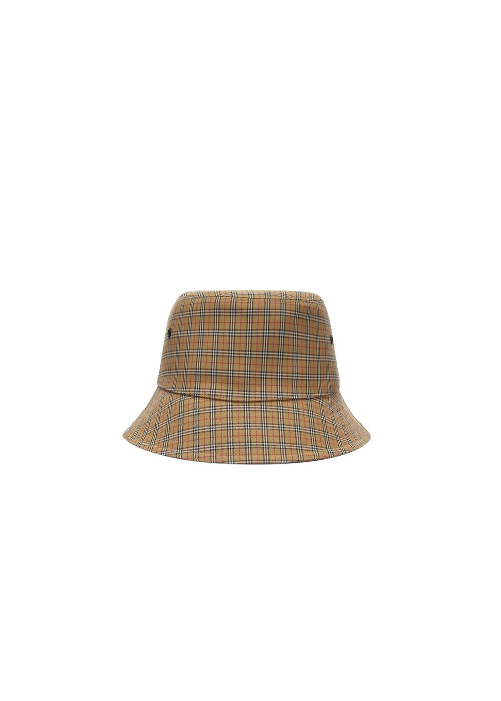 Burberry Beige Micro Check Bucket Hat - Sold Out Size M Archive Beige cotton