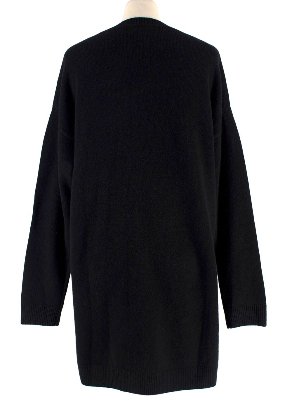 Reformation Black Henrietta Cashmere Jumper Dress Size S recycled cashmere/cashmere