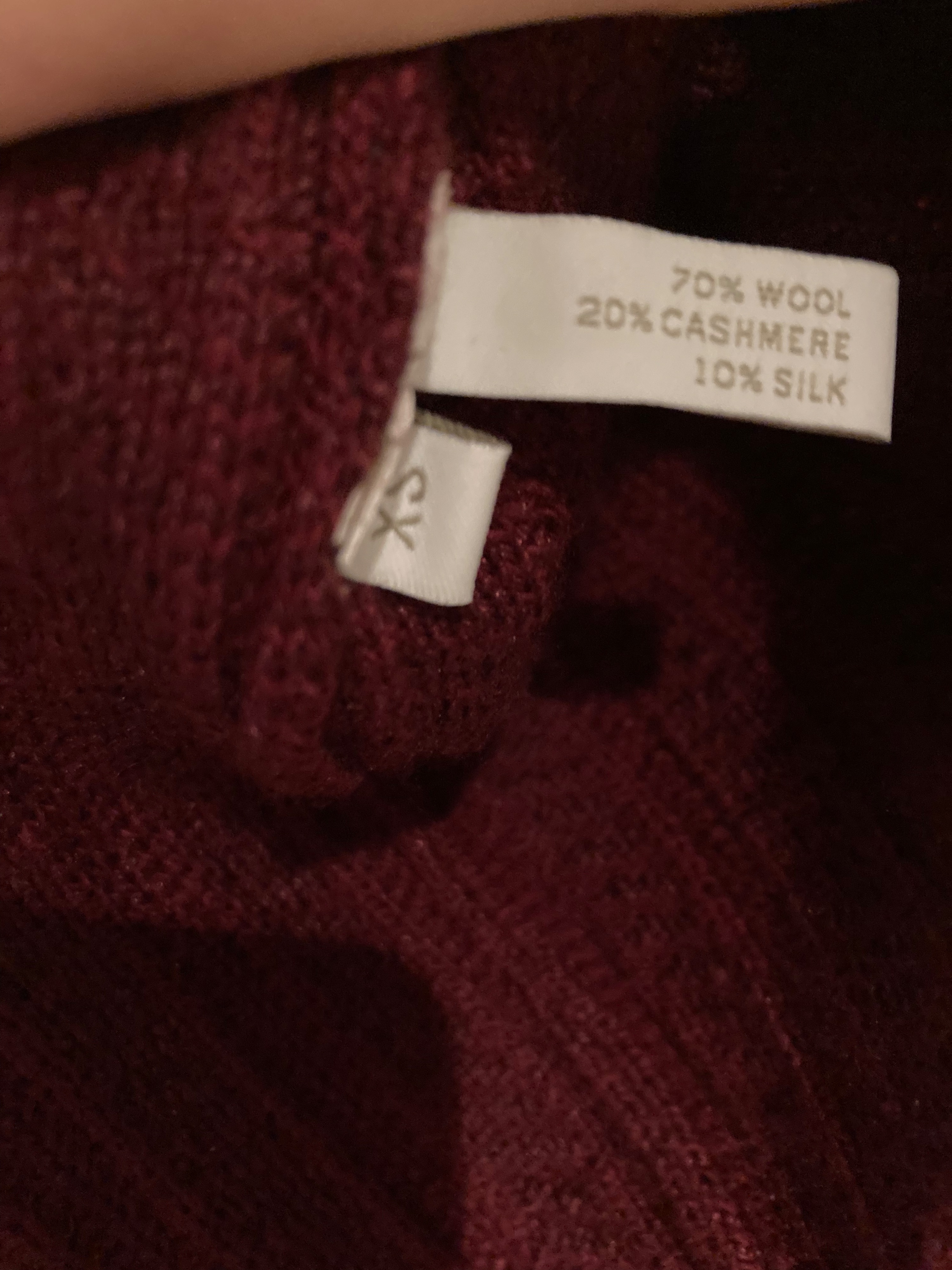 Preowned Bamford Burgundy Wool Knit Jumper Size XS