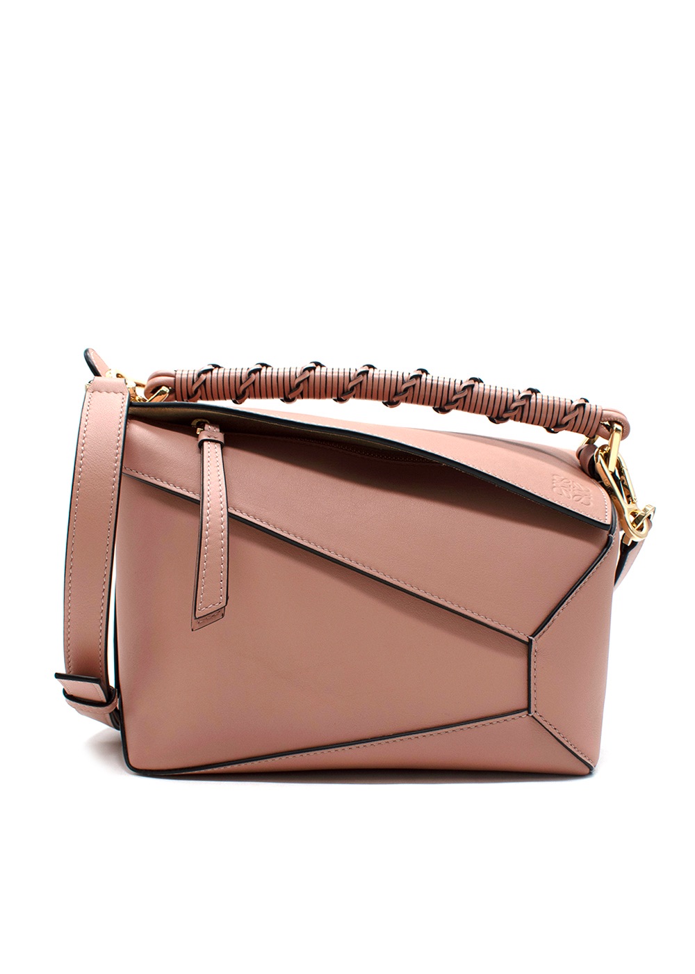 Loewe Pink  Medium Edge Puzzle Bag Blush vacuno-calf skin