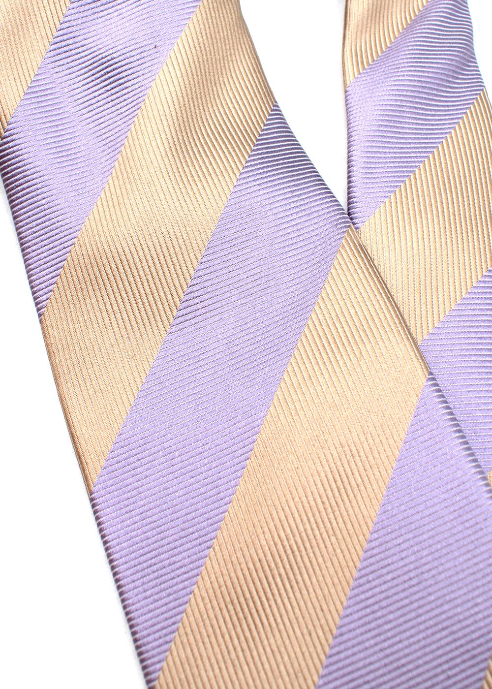 Men's Preowned Drakes Lilac  Gold Silk Tie Lilac/Gold