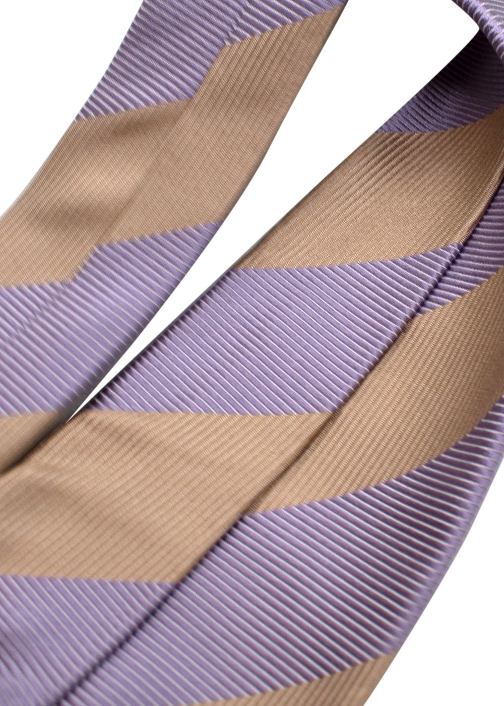 Men's Preowned Drakes Lilac  Gold Silk Tie Lilac/Gold