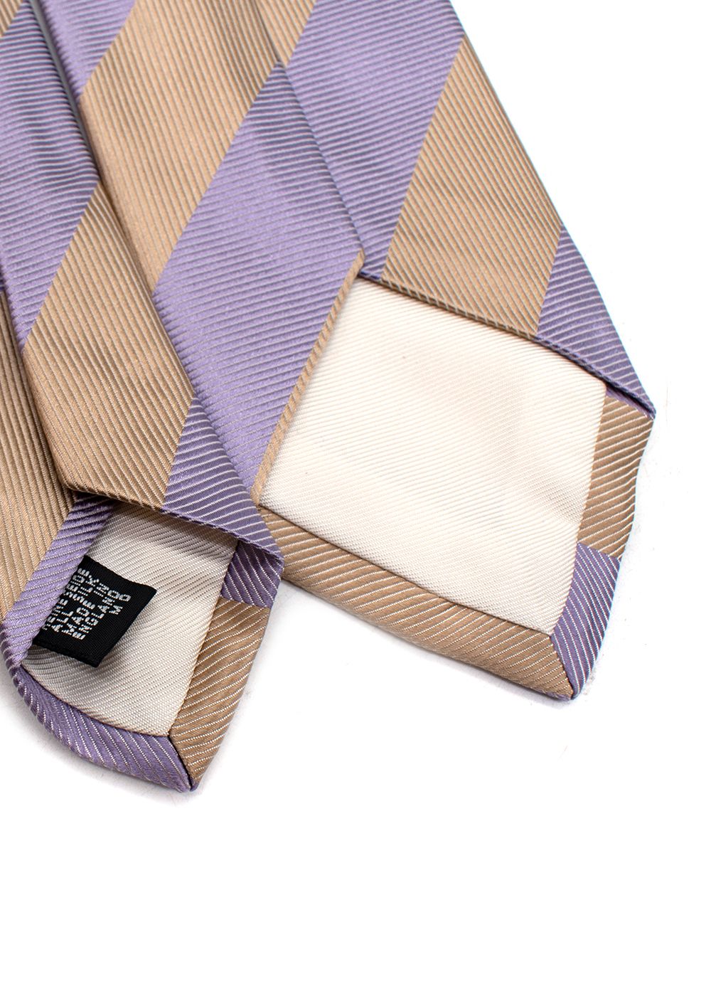 Men's Preowned Drakes Lilac  Gold Silk Tie Lilac/Gold