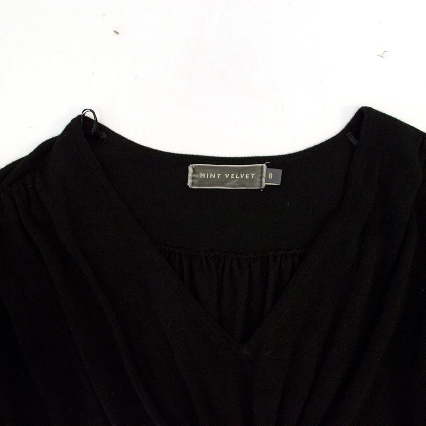 Mint Velvet Black Knitted Dress Size S