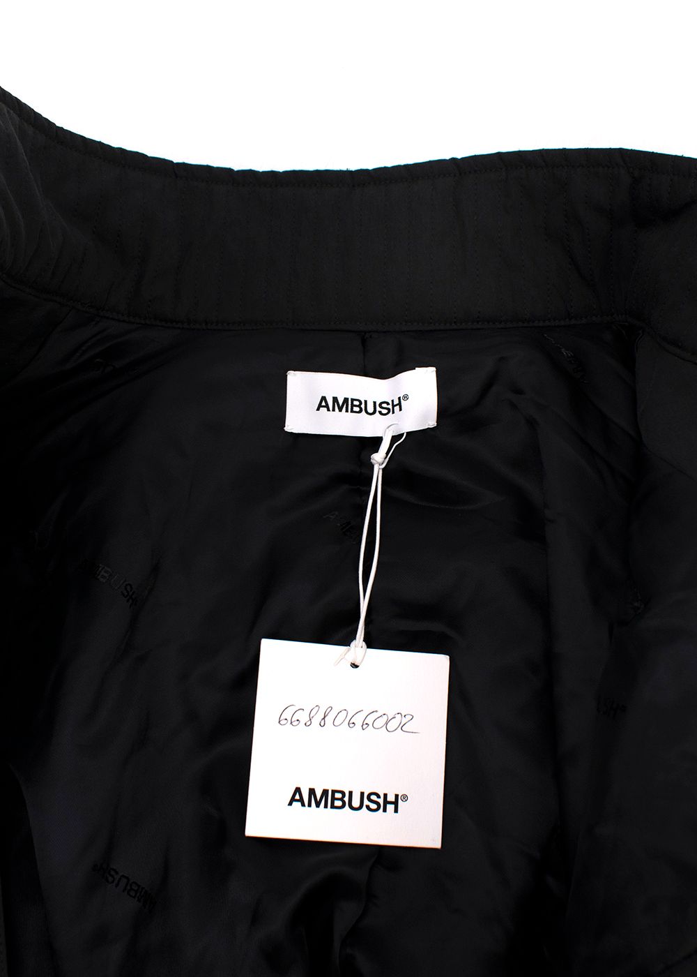 Men's Ambush Black High Neck Bomber Jacket Size M cotton