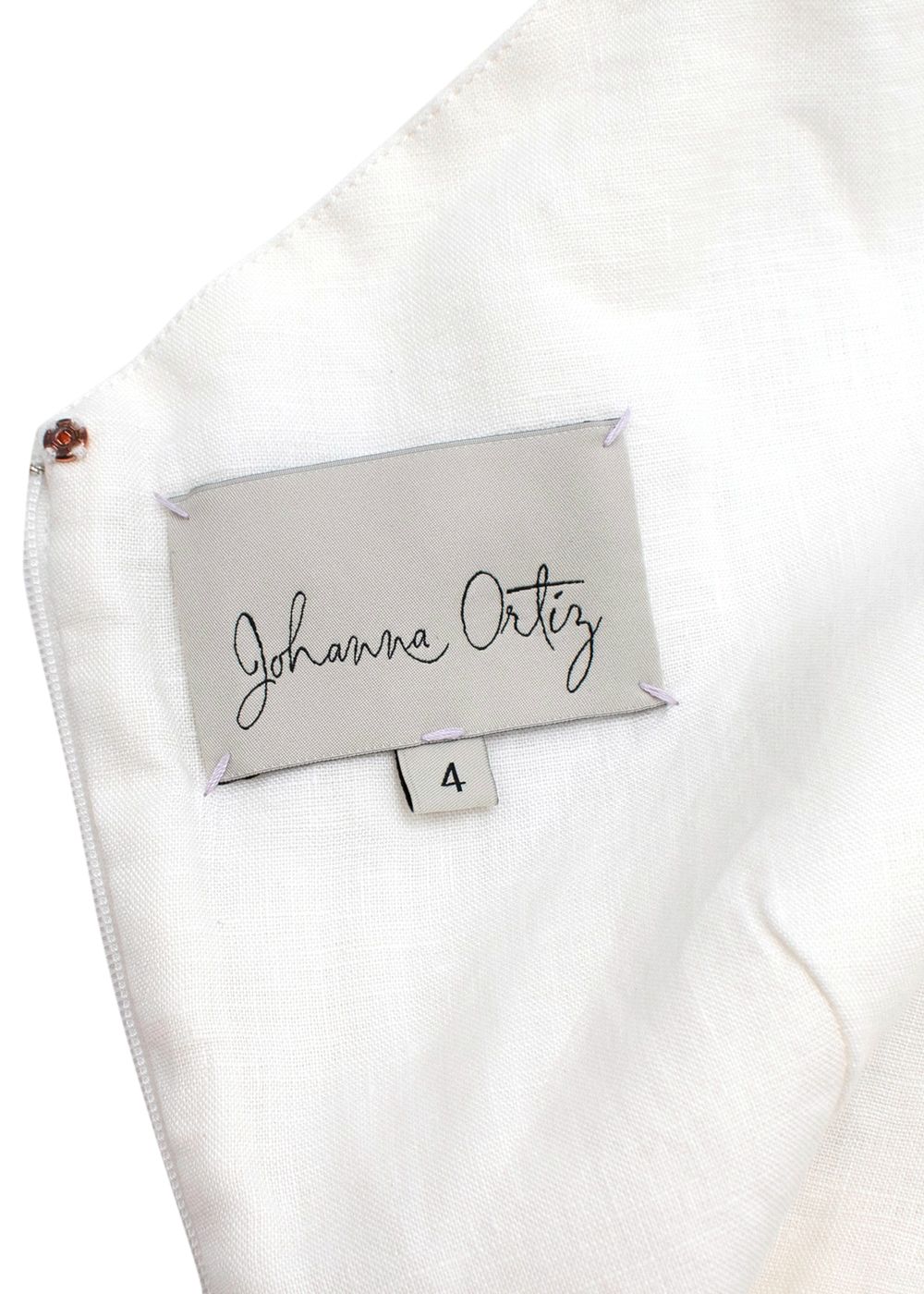 Johanna Ortiz White Linen Button Down Dress Size XS