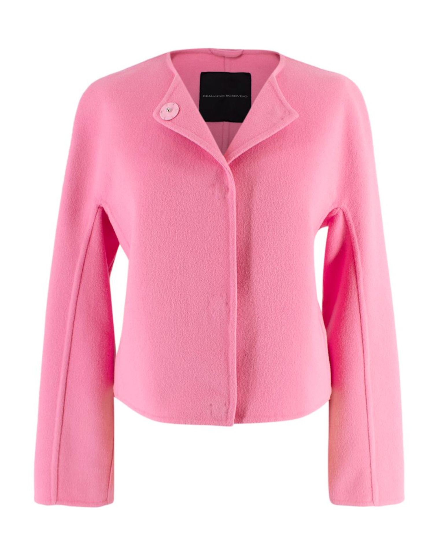 Ermanno Scervino Pink Angora Wool Blend Jacket Size S