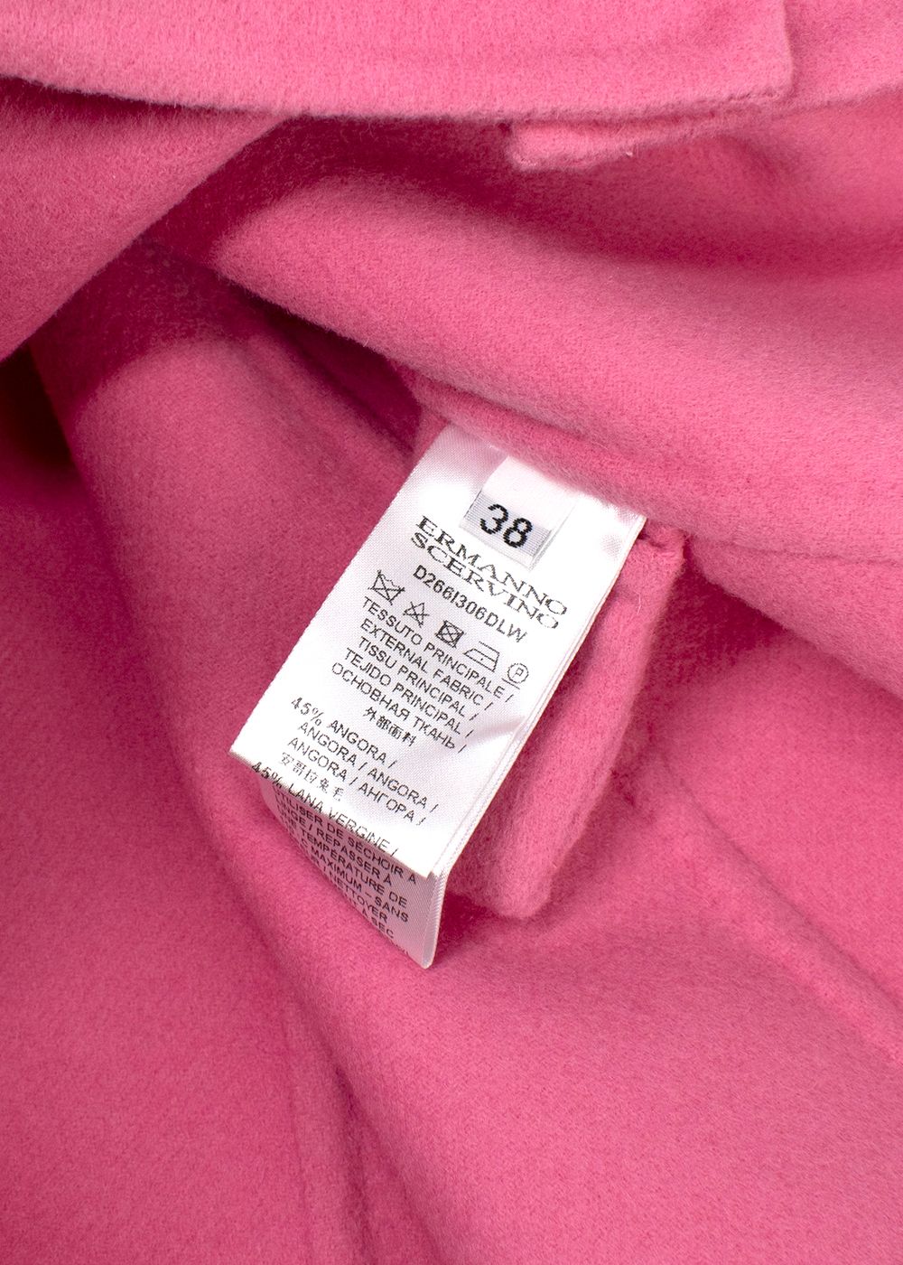 Ermanno Scervino Pink Angora Wool Blend Jacket Size S