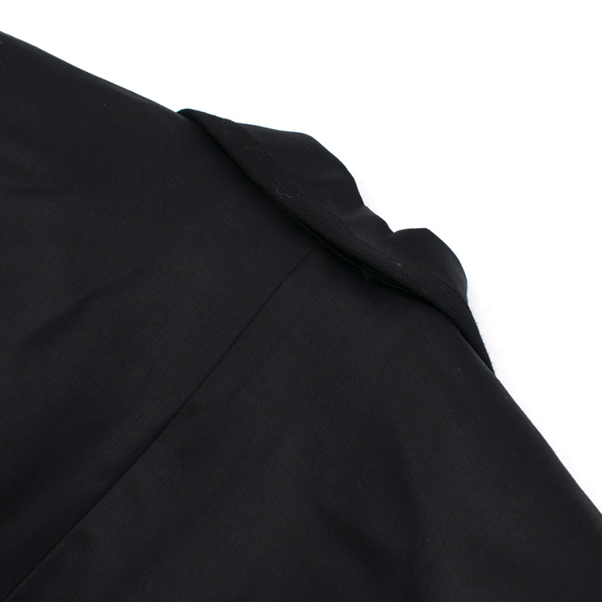 Preowned Et Vous Black Wool-Twill Blazer Size XS wool