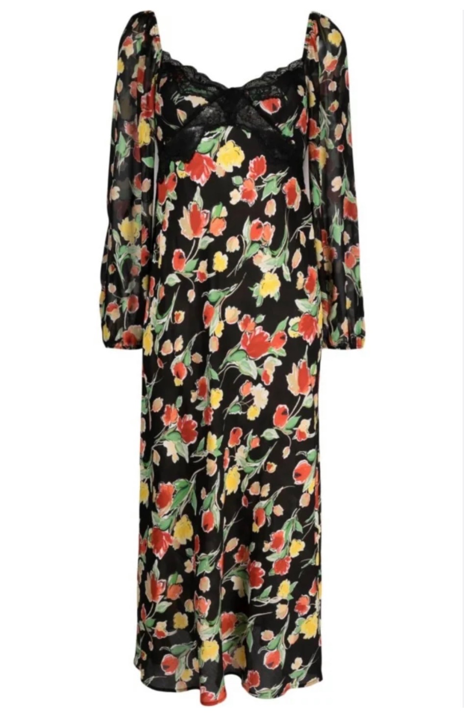 Rixo Thaleena Floral Maxi Dress Size S Multicoloured viscose